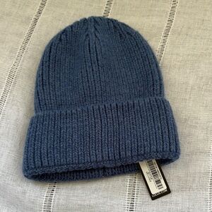 Lulu's Blue Knit Hat Classic Winter Accessory